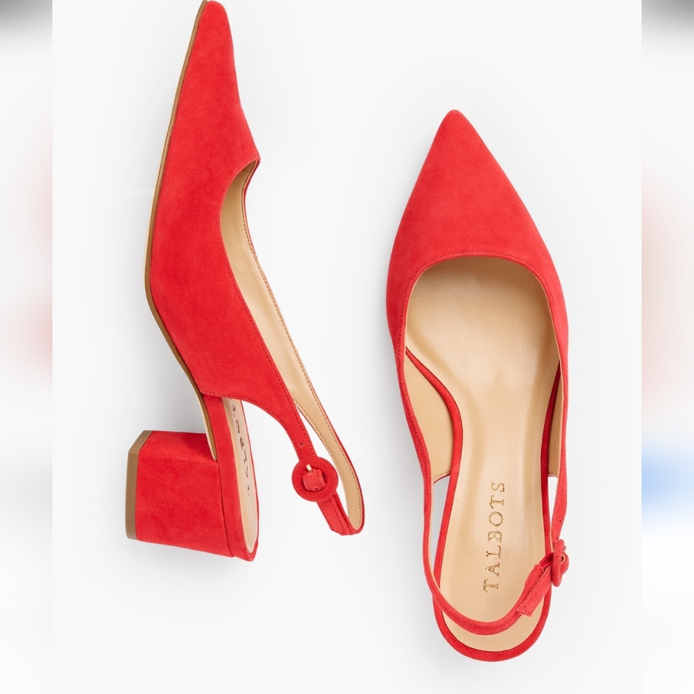 Talbot's Erica Slingback Block Heel Suede